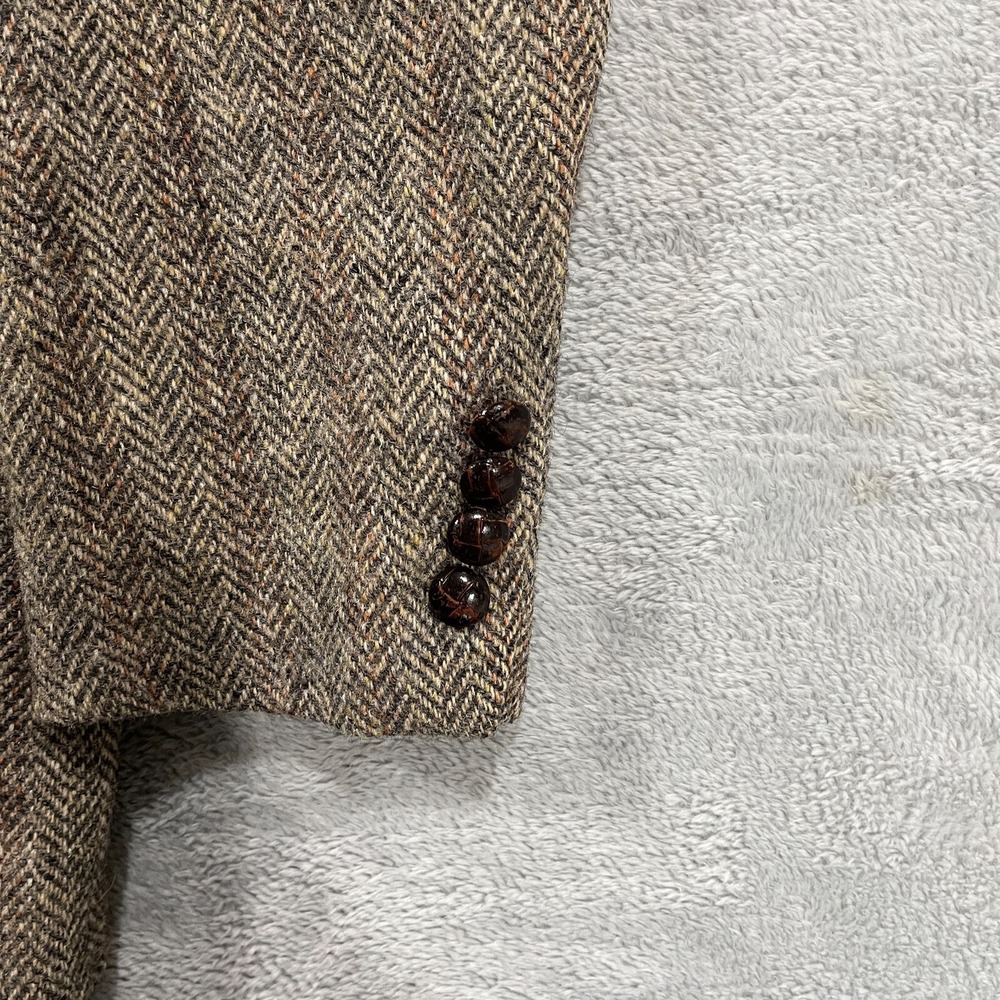 VTG Harris Tweed Blazer Men 40R Scottish Wool Nordstrom Herringbone Sport‎ Coat - Picture 7 of 14